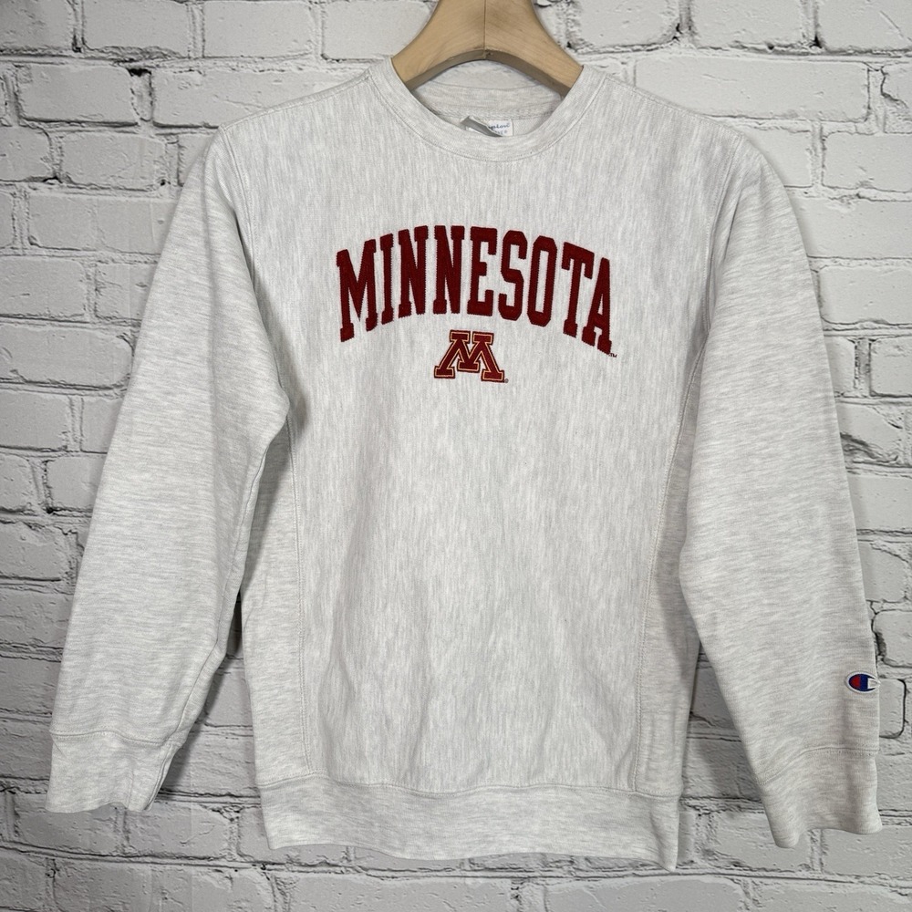 Vintage Minnesota University Champion Reverse Weave Crewneck Sweatshirt Youth L